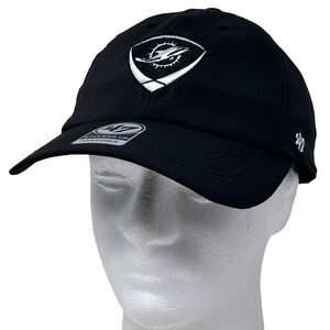 Miami Dolphins Dad Hat Cap Cancer Fighter 47 Brand Clean Up Strapback NFL Black